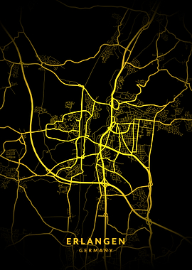 Erlangen Germany City Map