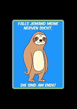 sloth german funny design