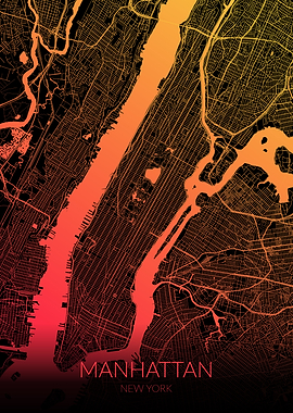 New York Map Manhattan