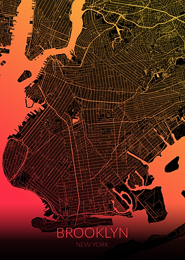 New York Map Brooklyn