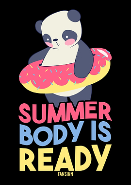 Panda Donut Swimming Ring