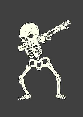 Dabbing Skeleton Funny