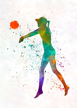 Woman beach volley ball