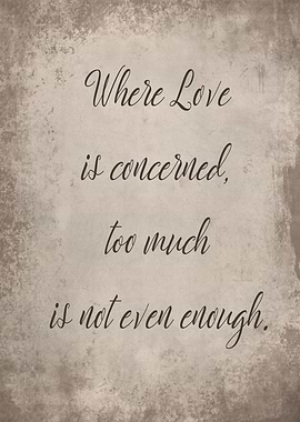 Where love is concerned