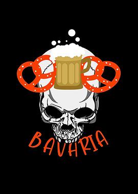 Bavaria Skull Pretzel Beer