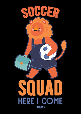 Soccer Lion Footballer Cat