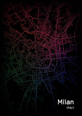 Milan City Map Italy