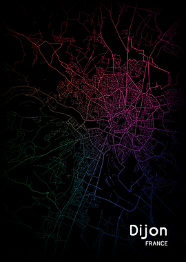 Dijon City Map France