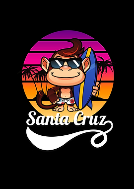 Surfer Monkey Santa Cruz