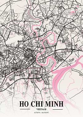 Ho Chi Minh Neapolitan Map