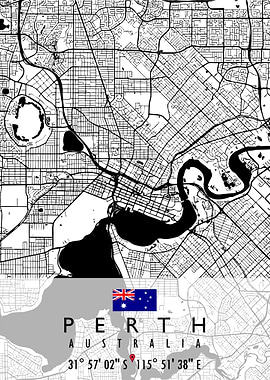 PERTH MAP AUSTRALIA