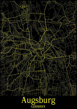 Augsburg Map Germany