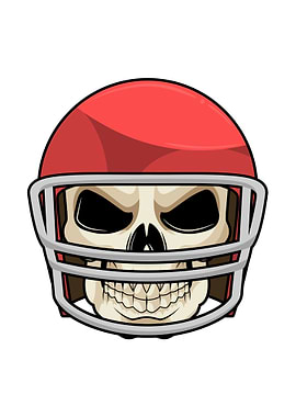 Skull Football Helmet
