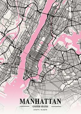 Manhattan Neapolitan Map