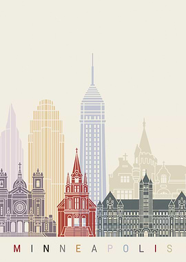 Minneapolis skyline poster