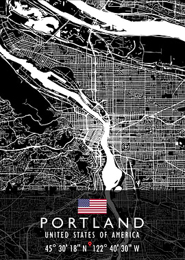 PORTLAND MAP USA