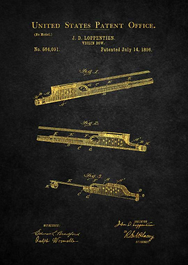 43 Violin Bow Patent Prin