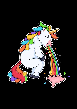 Puking Unicorn Funny