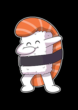 Dabbing Sushi Nigiri Japan