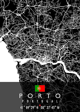 PORTO MAP PORTUGAL