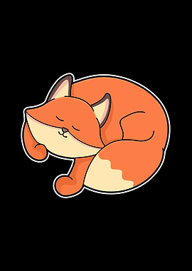 Sleeping Fox Forest Animal