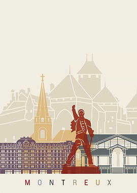 Montreux skyline poster