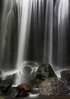 Waterfalls and rocks