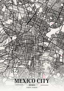 Mexico City Neapolitan Map