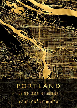 PORTLAND MAP USA