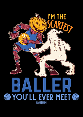 Halloween basketball pumpk