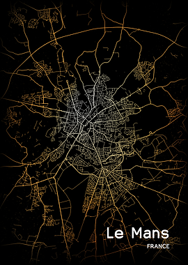 Le Mans City Map France