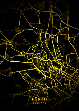 Furth City in Germany Map