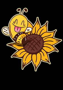 Bee Sunflower