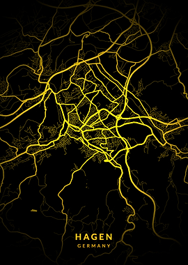 Hagen City in Germany Map