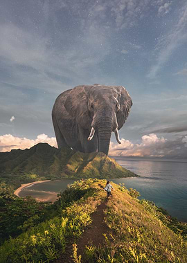 huge elephant