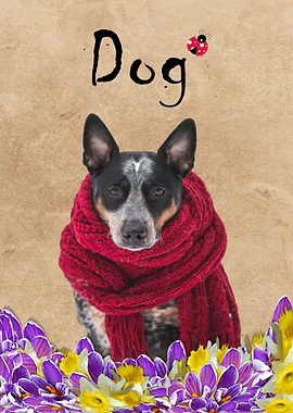 Fashion Dog with Flowers