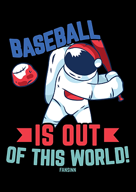 Astronaut plays baseball i