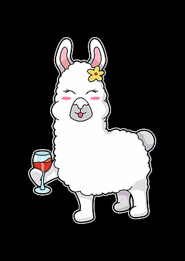 Llama Wine Alpaca Red Wine