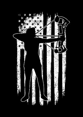 Archery Archer USA Flag