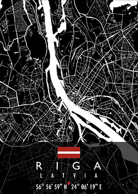RIGA MAP LATVIA