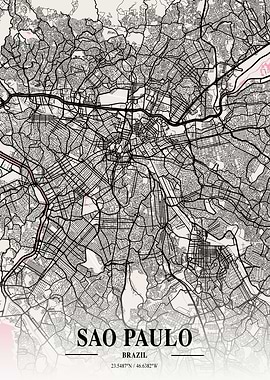 Sao Paulo Neapolitan Map