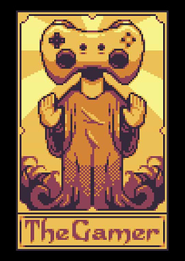 Pixel Tarot Card Gamer