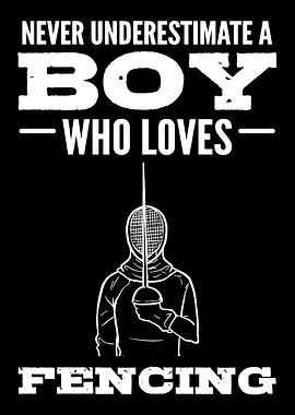 Boy loves fencing Hobbyist
