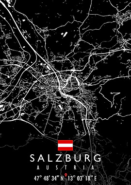 SALZBURG MAP AUSTRIA