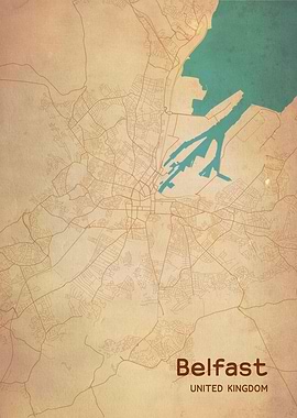 Belfast City Map UK