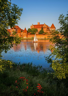 Malbork Castle at Sunset