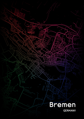Bremen City Map Germany