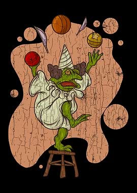 Vintage Frog Funny Graphic