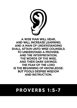 Proverbs 1:5-7 Hear