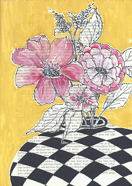 Still life Flowers and va